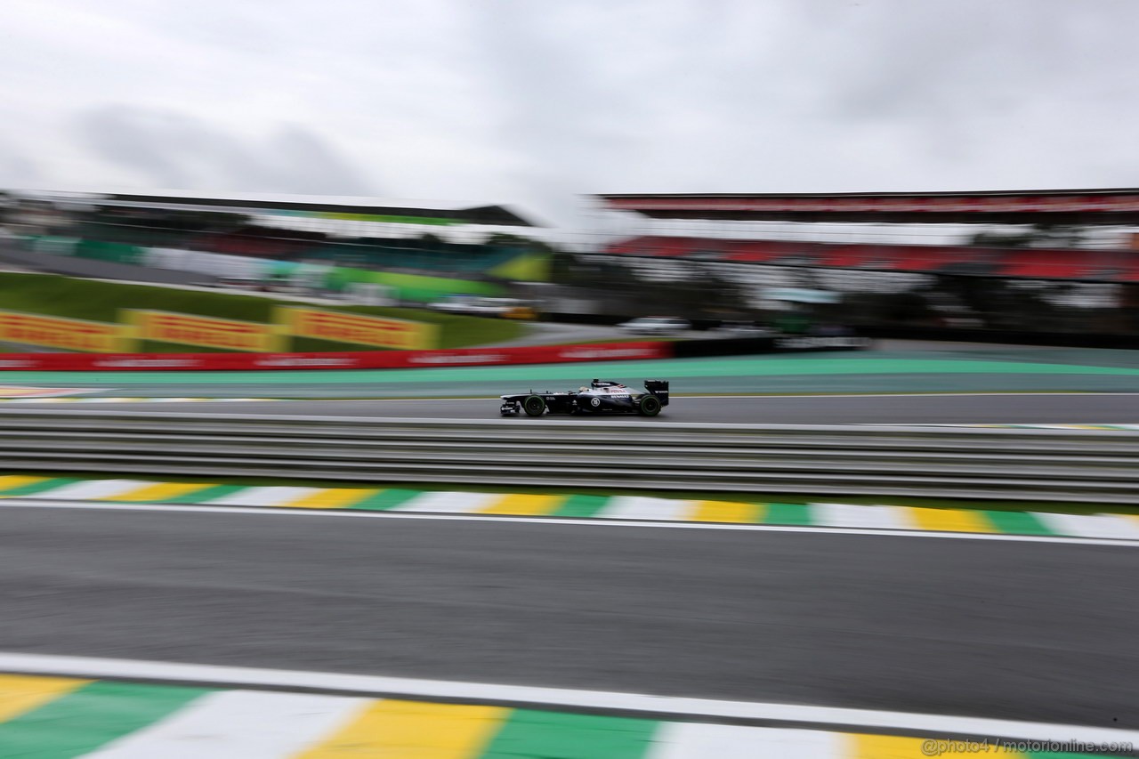 GP BRASILE, 22.11.2013- Prove Libere 1, Pastor Maldonado (VEN) Williams F1 Team FW35 