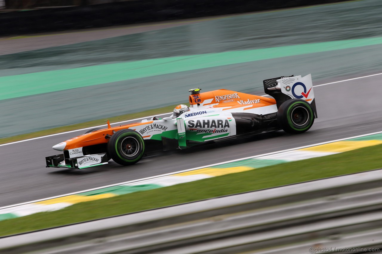 GP BRASILE, 22.11.2013- Prove Libere 1, Adrian Sutil (GER), Sahara Force India F1 Team VJM06 