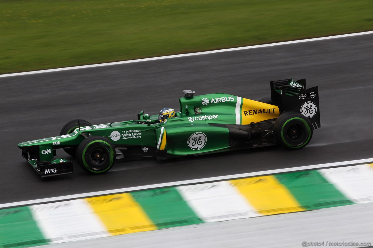 GP BRASILE, 22.11.2013- Prove Libere 1, Charles Pic (FRA) Caterham F1 Team CT03 