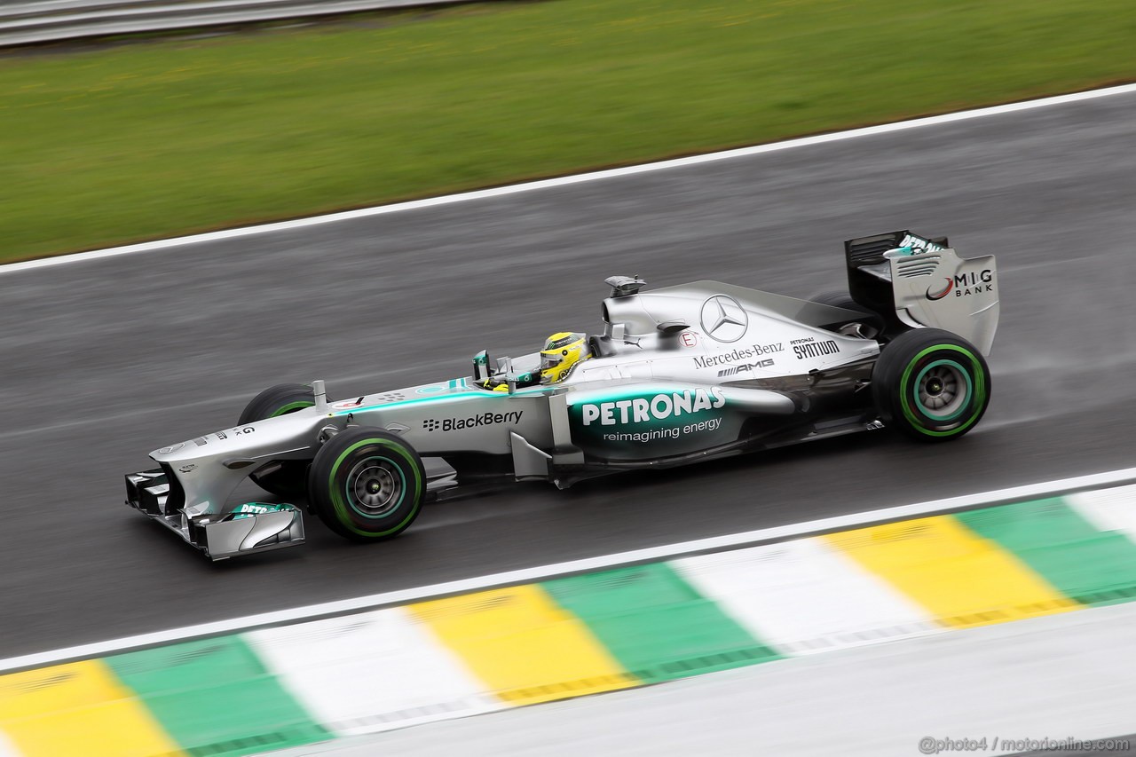 GP BRASILE, 22.11.2013- Prove Libere 1, Nico Rosberg (GER) Mercedes AMG F1 W04 