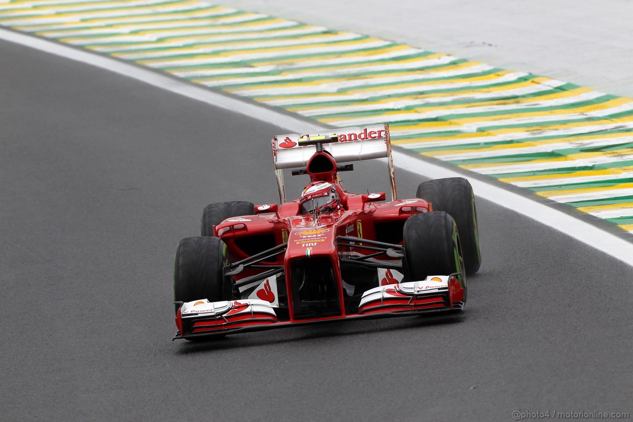 GP BRASILE, 22.11.2013- Prove Libere 1, Felipe Massa (BRA) Ferrari F138 