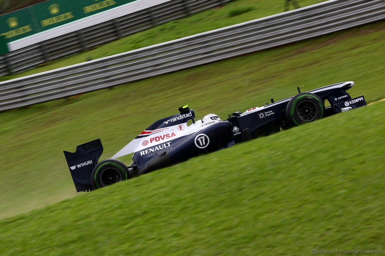 GP BRASILE, 22.11.2013- Prove Libere 1, Valtteri Bottas (FIN), Williams F1 Team FW35 