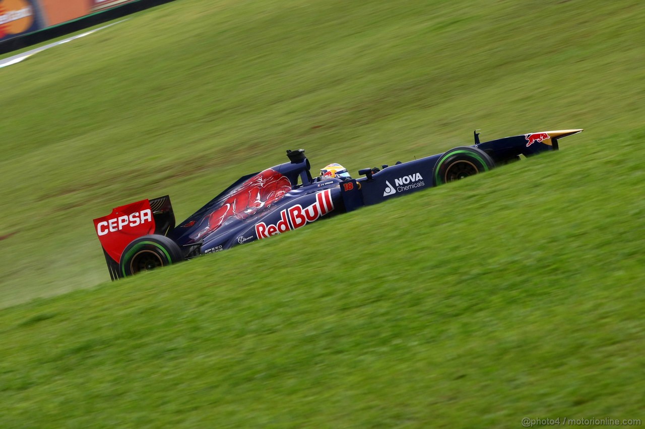 GP BRASILE, 22.11.2013- Prove Libere 1, Jean-Eric Vergne (FRA) Scuderia Toro Rosso STR8 