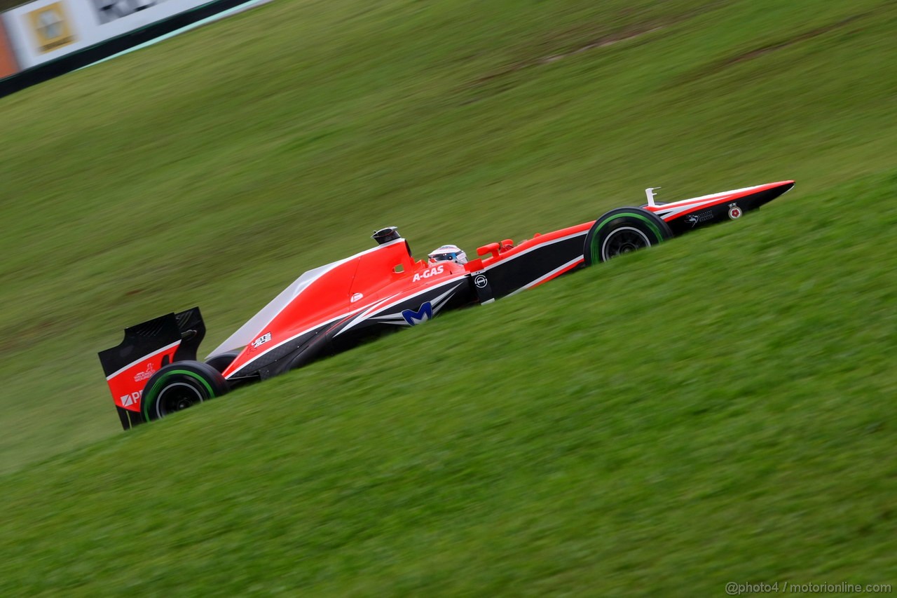 GP BRASILE, 22.11.2013- Prove Libere 1, Jules Bianchi (FRA) Marussia F1 Team MR02 
