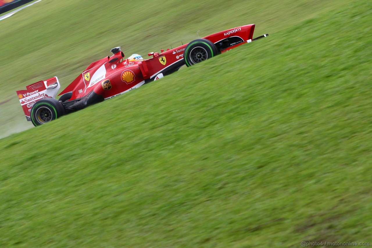 GP BRASILE, 22.11.2013- Prove Libere 1, Fernando Alonso (ESP) Ferrari F138 