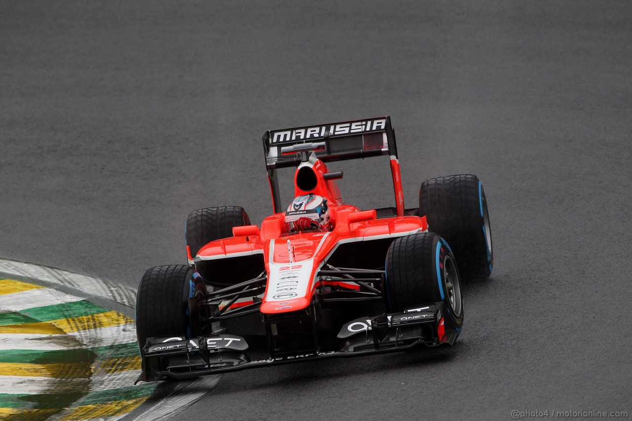 GP BRASILE, 22.11.2013- Prove Libere 1, Jules Bianchi (FRA) Marussia F1 Team MR02 