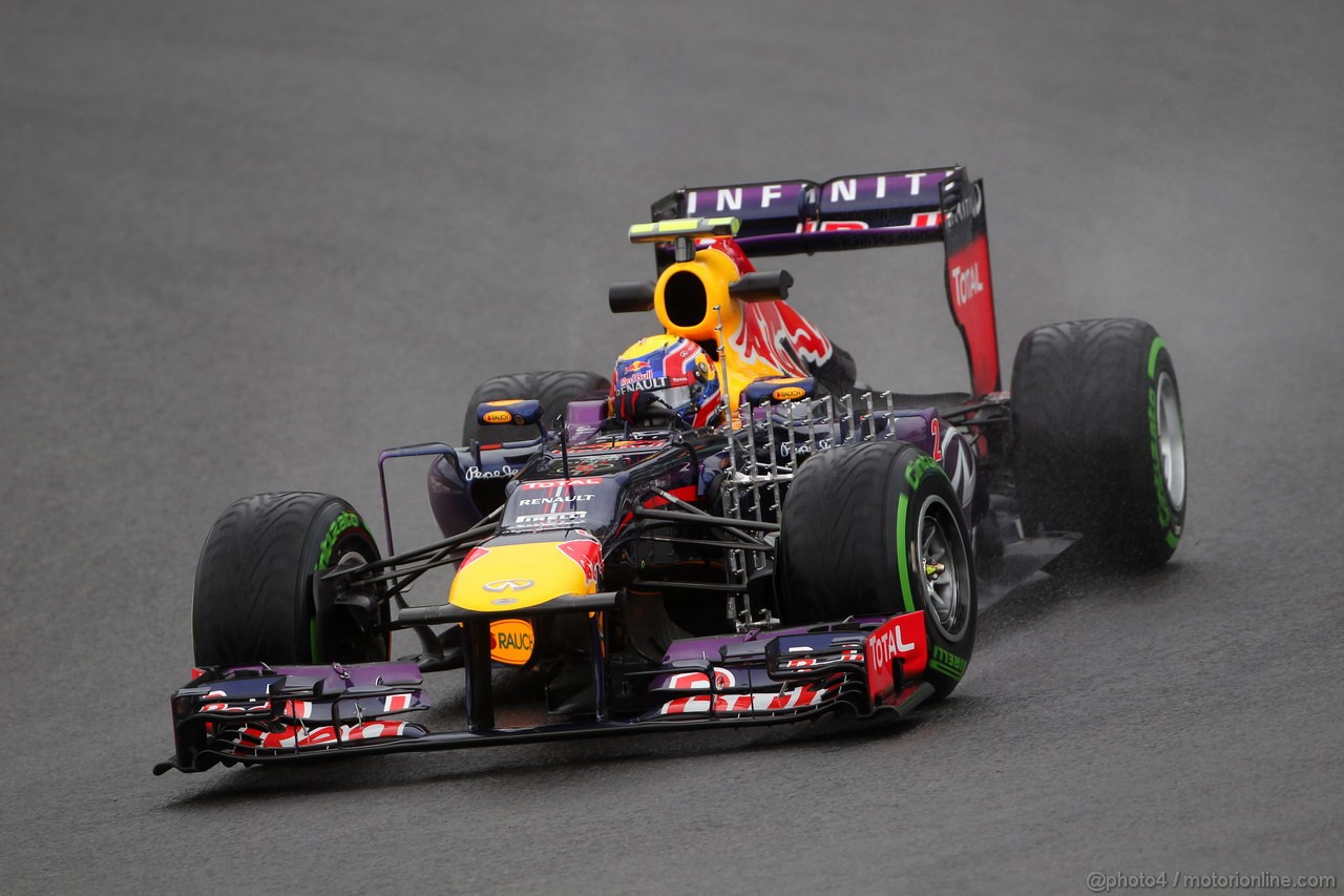 GP BRASILE, 22.11.2013- Prove Libere 1, Mark Webber (AUS) Red Bull Racing RB9 