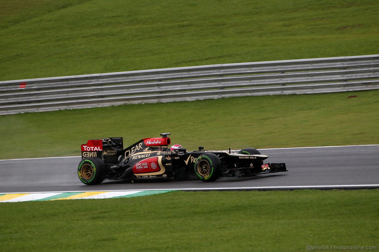 GP BRASILE, 22.11.2013- Prove Libere 1, Heikki Kovalainen (FIN) Lotus F1 Team E21  