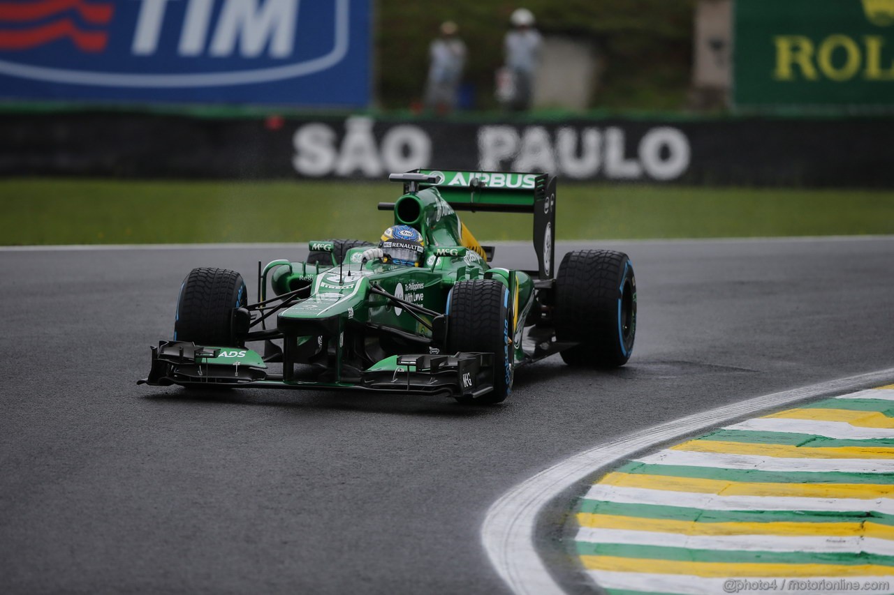 GP BRASILE, 22.11.2013- Prove Libere 1, Charles Pic (FRA) Caterham F1 Team CT03 