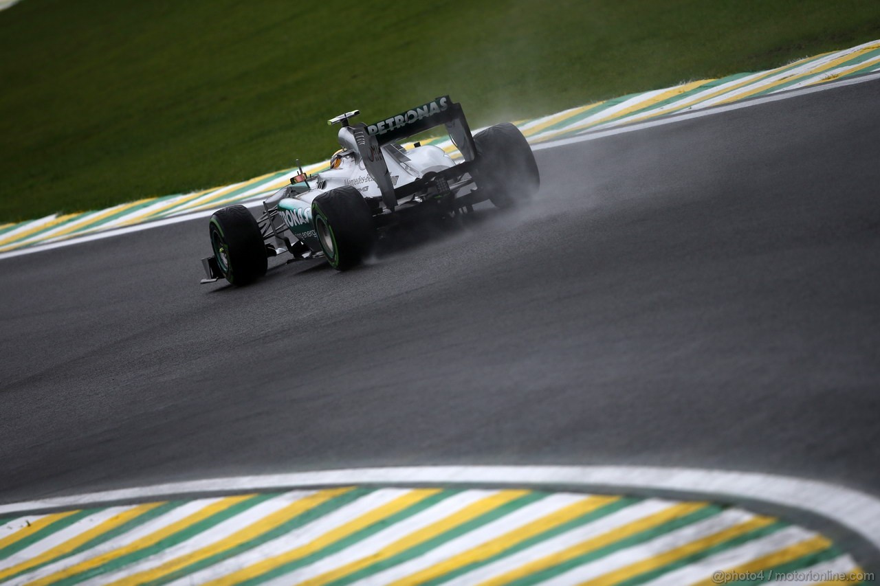 GP BRASILE, 22.11.2013- Prove Libere 1, Lewis Hamilton (GBR) Mercedes AMG F1 W04 