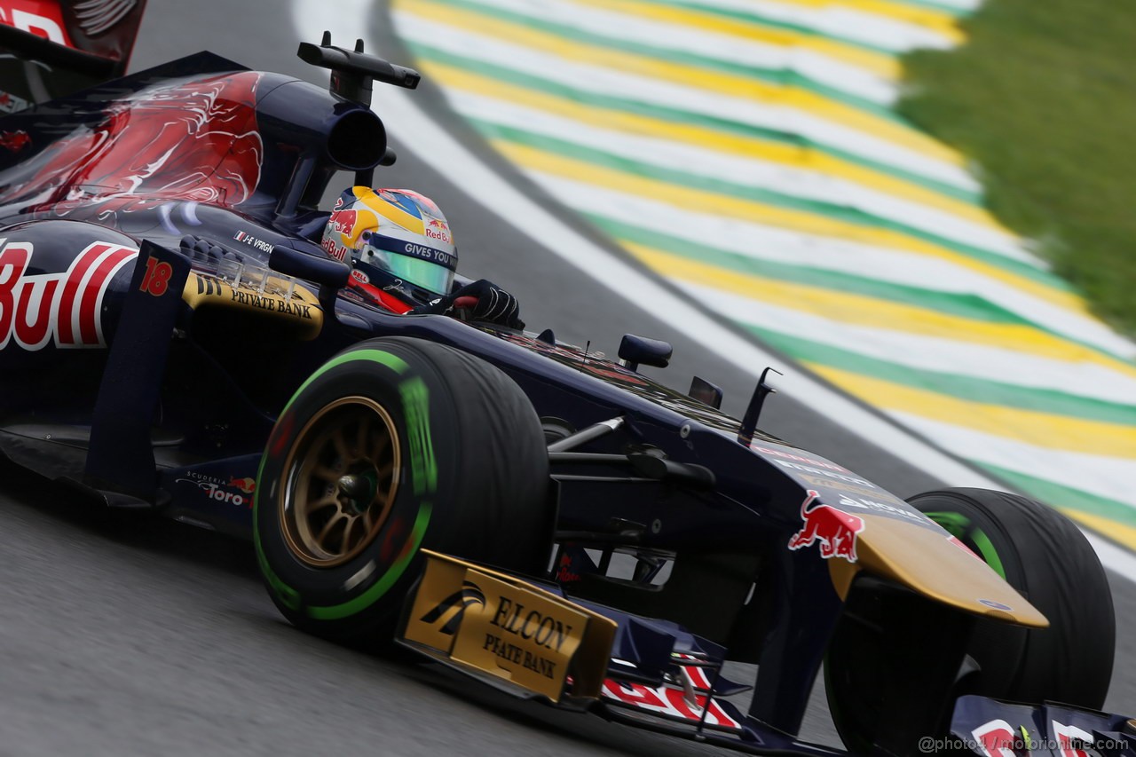 GP BRASILE, 22.11.2013- Prove Libere 1, Jean-Eric Vergne (FRA) Scuderia Toro Rosso STR8 