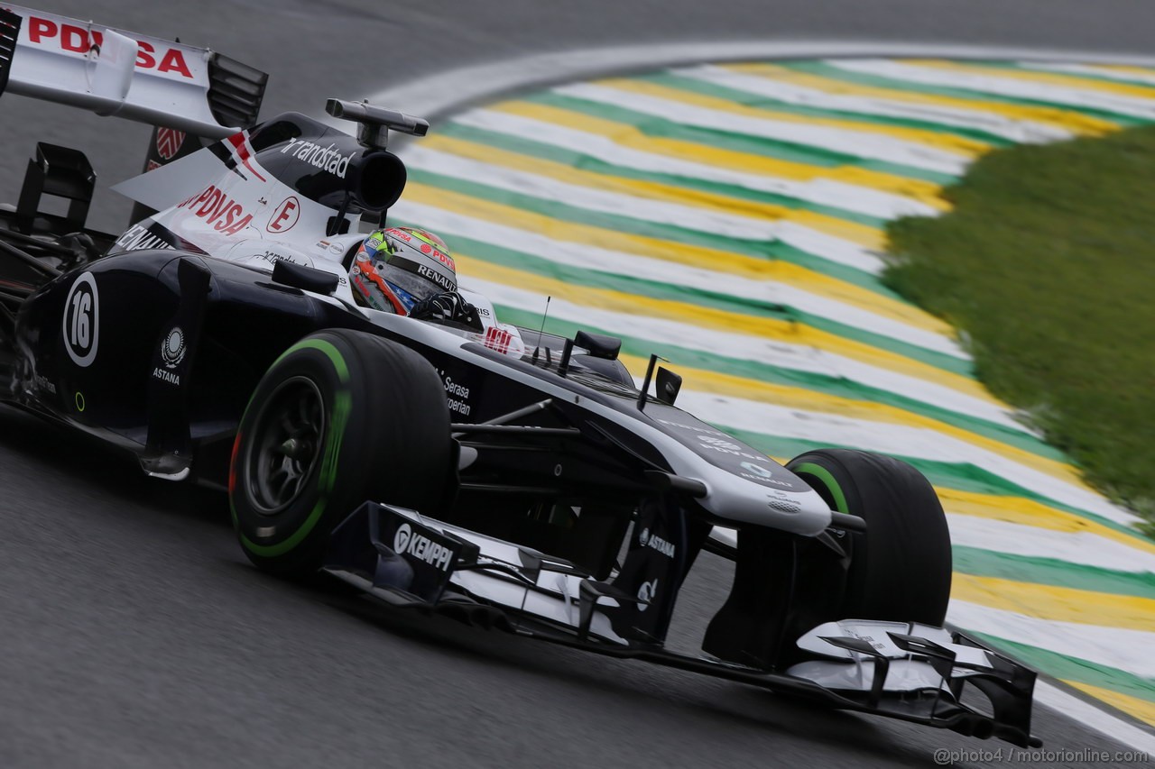 GP BRASILE, 22.11.2013- Prove Libere 1, Pastor Maldonado (VEN) Williams F1 Team FW35 
