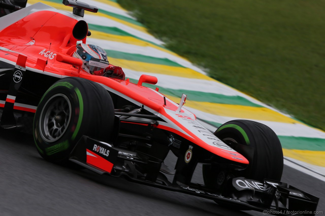 GP BRASILE, 22.11.2013- Prove Libere 1, Jules Bianchi (FRA) Marussia F1 Team MR02 