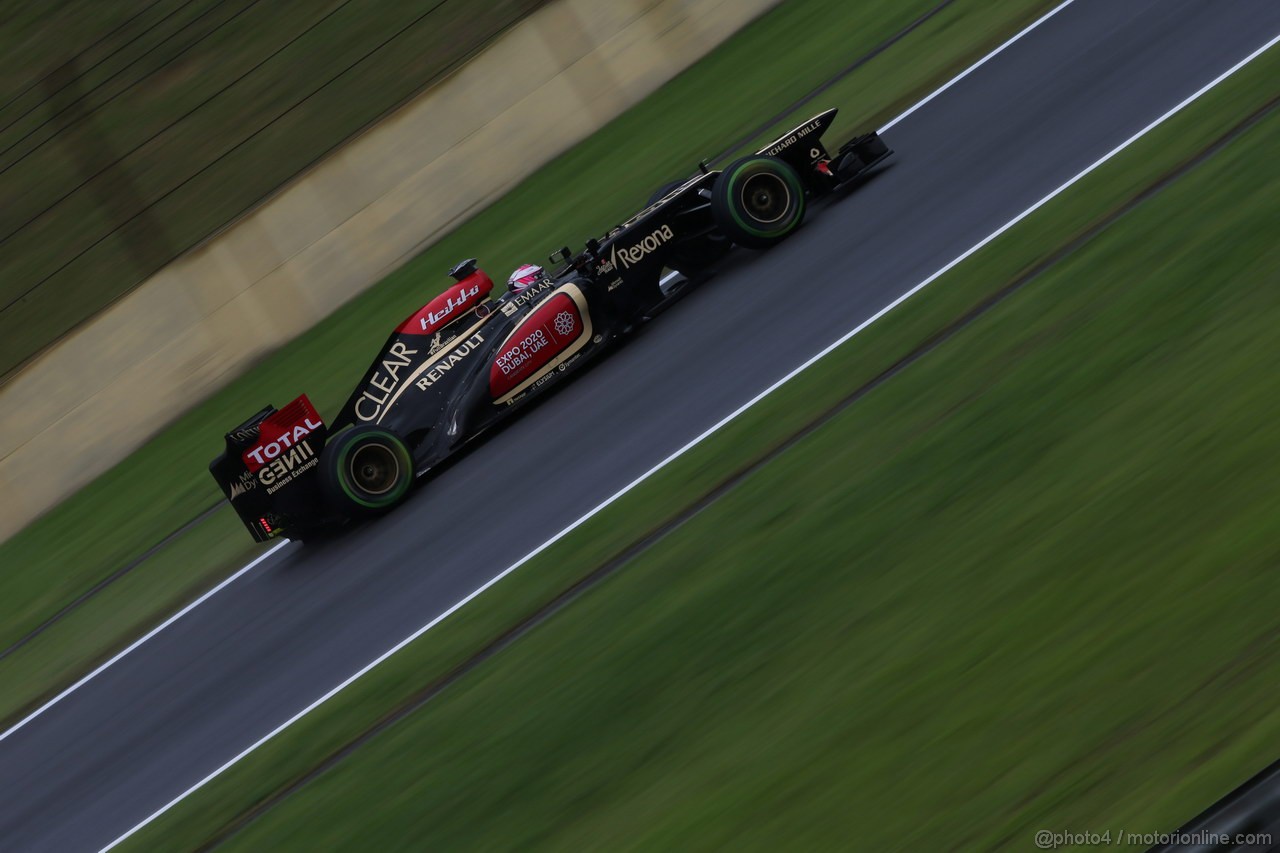 GP BRASILE, 22.11.2013- Prove Libere 1, Heikki Kovalainen (FIN) Lotus F1 Team E21  