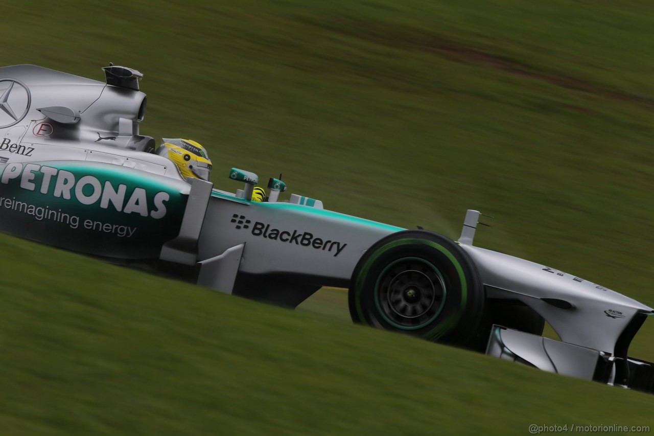 GP BRASILE, 22.11.2013- Prove Libere 1, Nico Rosberg (GER) Mercedes AMG F1 W04 