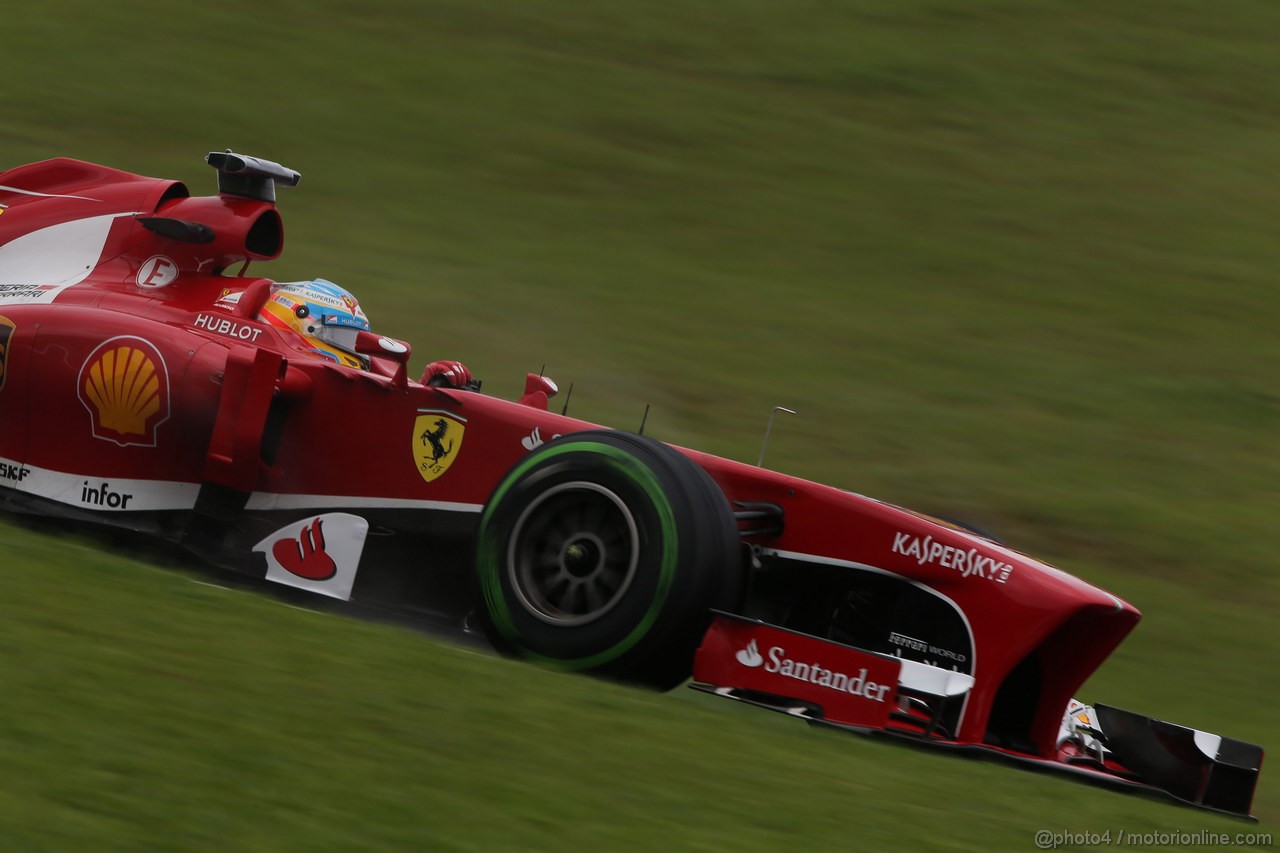 GP BRASILE, 22.11.2013- Prove Libere 1, Fernando Alonso (ESP) Ferrari F138 