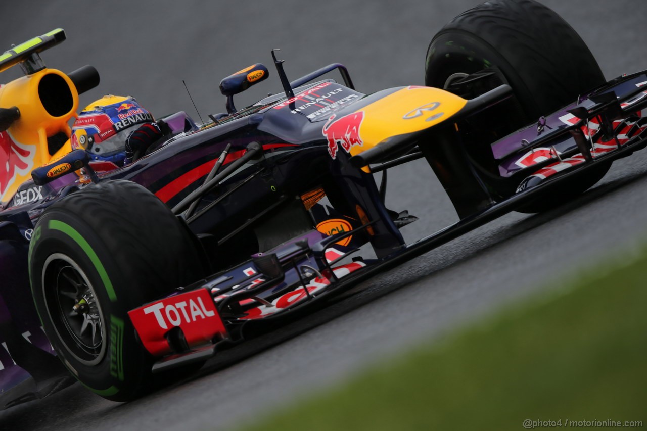 GP BRASILE, 22.11.2013- Prove Libere 1, Mark Webber (AUS) Red Bull Racing RB9 