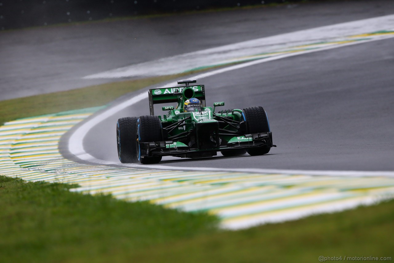 GP BRASILE, 22.11.2013- Prove Libere 1, Charles Pic (FRA) Caterham F1 Team CT03 