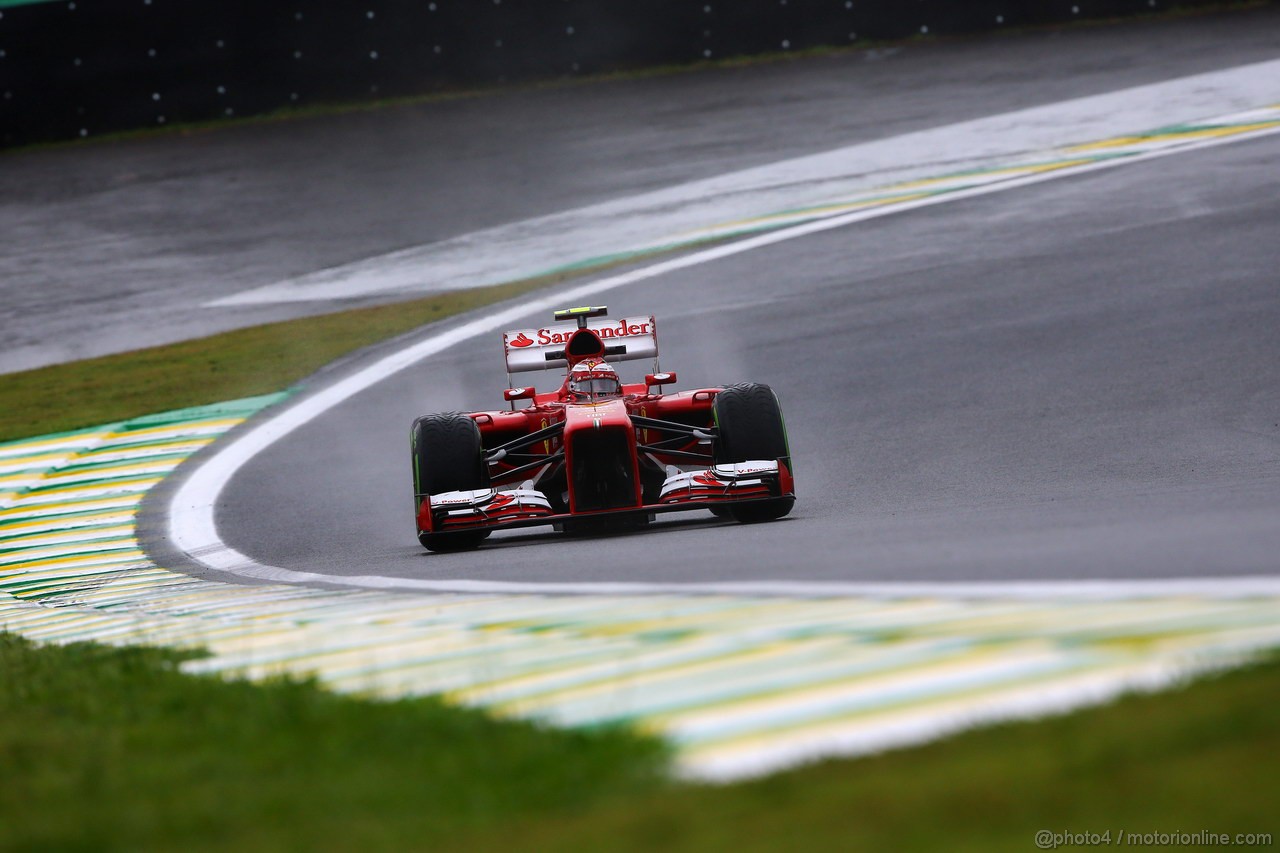 GP BRASILE, 22.11.2013- Prove Libere 1, Felipe Massa (BRA) Ferrari F138 