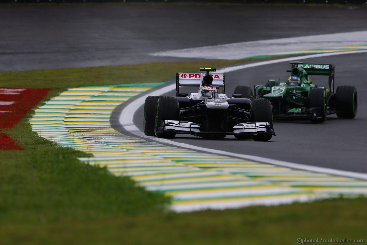 GP BRASILE, 22.11.2013- Prove Libere 1, Valtteri Bottas (FIN), Williams F1 Team FW35 