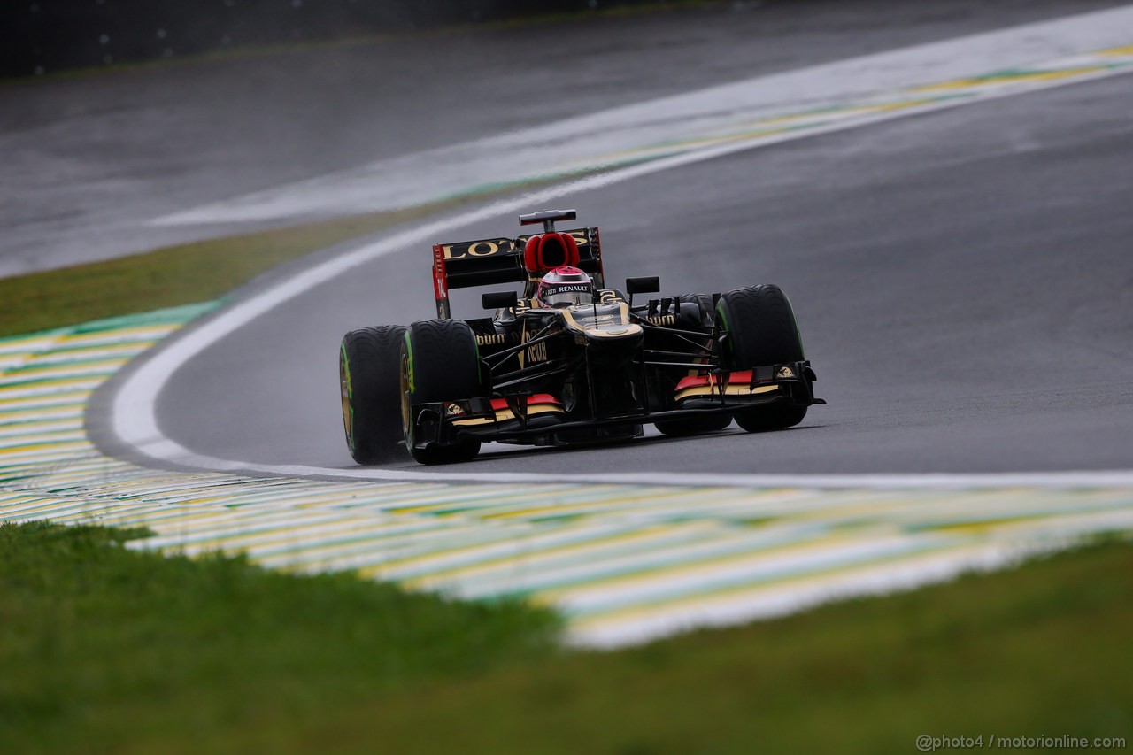 GP BRASILE, 22.11.2013- Prove Libere 1, Heikki Kovalainen (FIN) Lotus F1 Team E21  