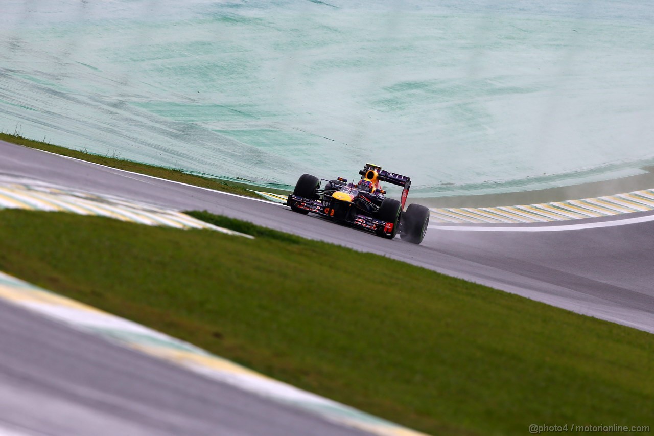 GP BRASILE, 22.11.2013- Prove Libere 1, Mark Webber (AUS) Red Bull Racing RB9 