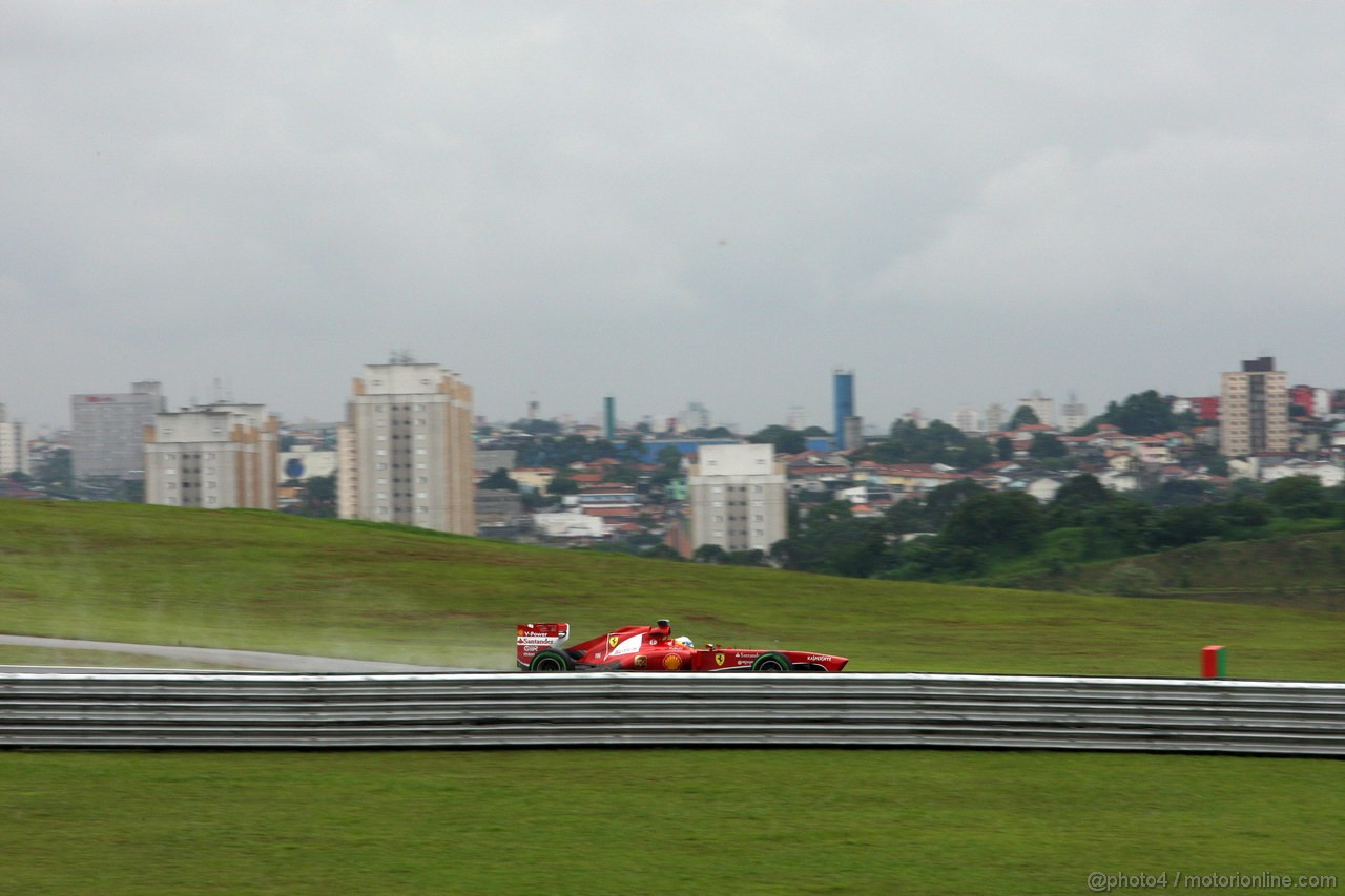 GP BRASILE, 22.11.2013- Prove Libere 1, Fernando Alonso (ESP) Ferrari F138 