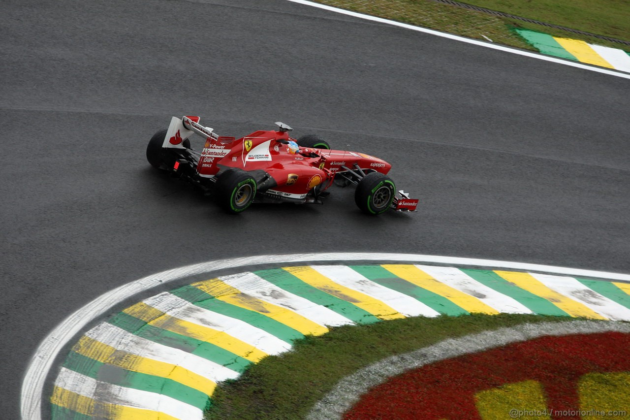 GP BRASILE, 22.11.2013- Prove Libere 1, Fernando Alonso (ESP) Ferrari F138 
