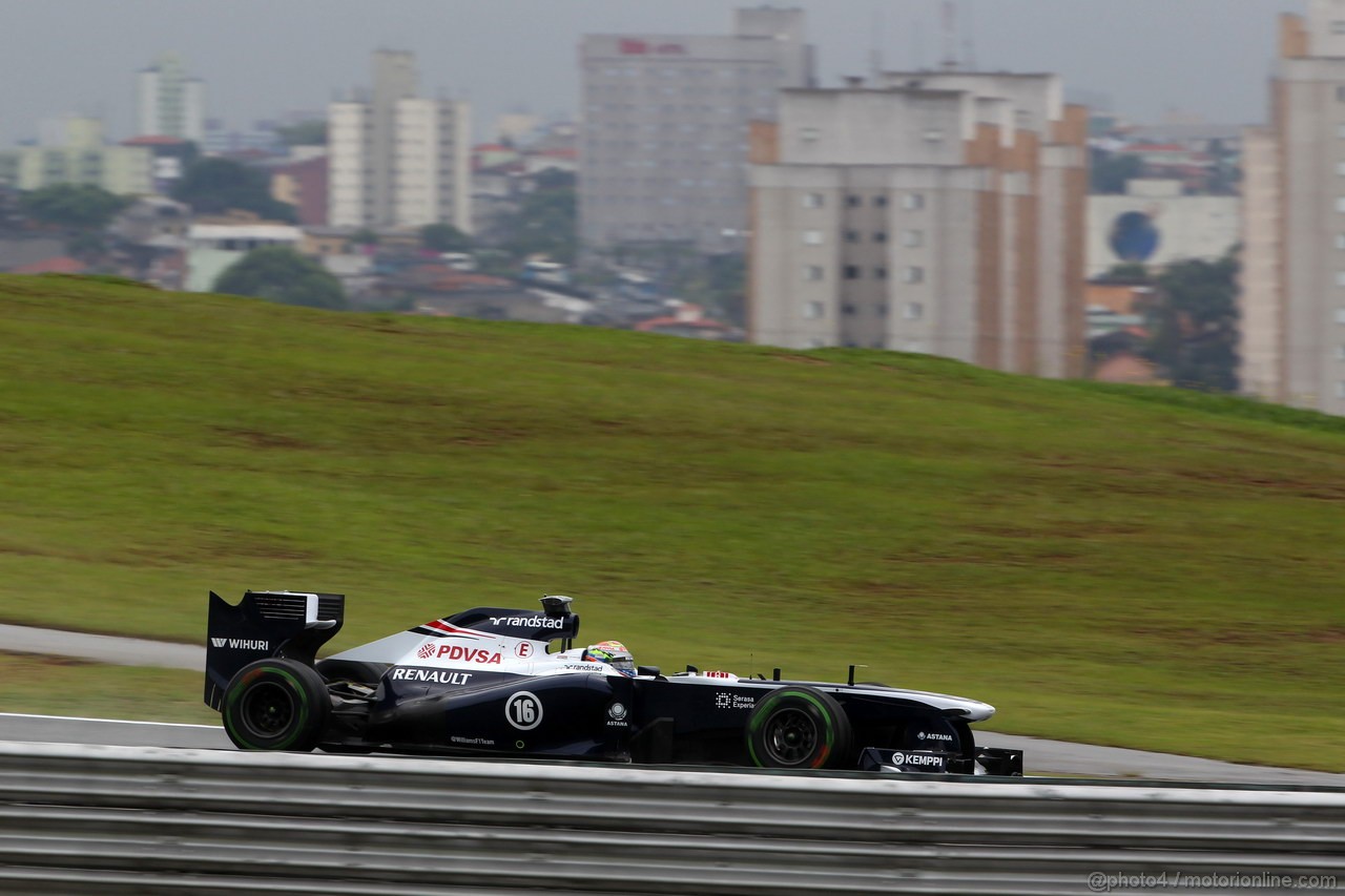 GP BRASILE, 22.11.2013- Prove Libere 1, Pastor Maldonado (VEN) Williams F1 Team FW35 