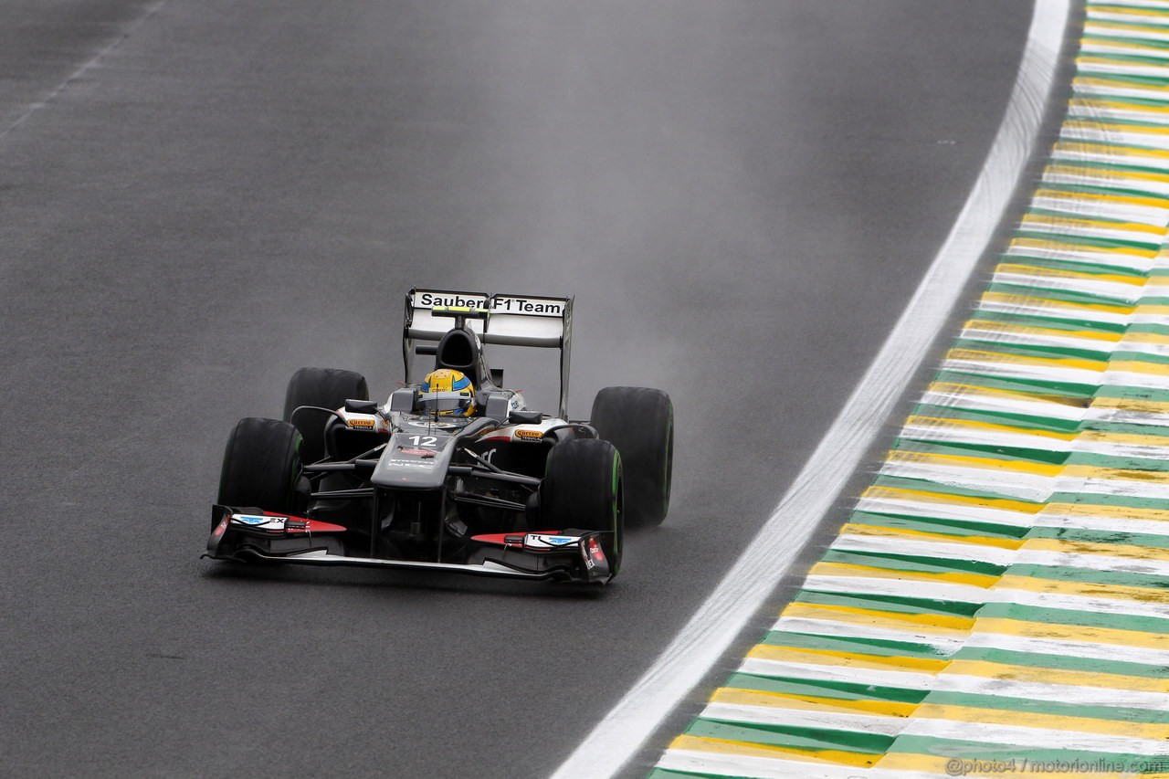 GP BRASILE, 22.11.2013- Prove Libere 1, Esteban Gutierrez (MEX), Sauber F1 Team C32 