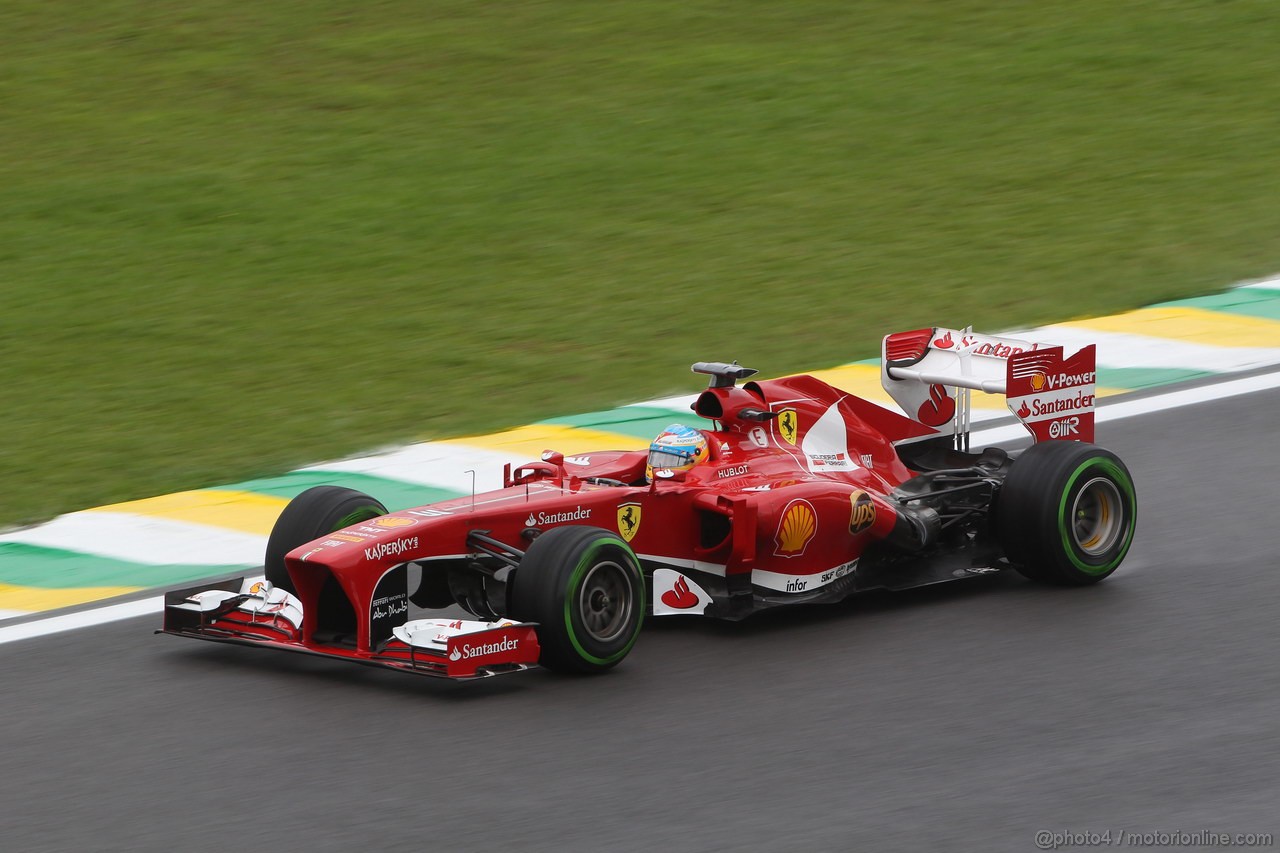 GP BRASILE, 22.11.2013- Prove Libere 1, Fernando Alonso (ESP) Ferrari F138 