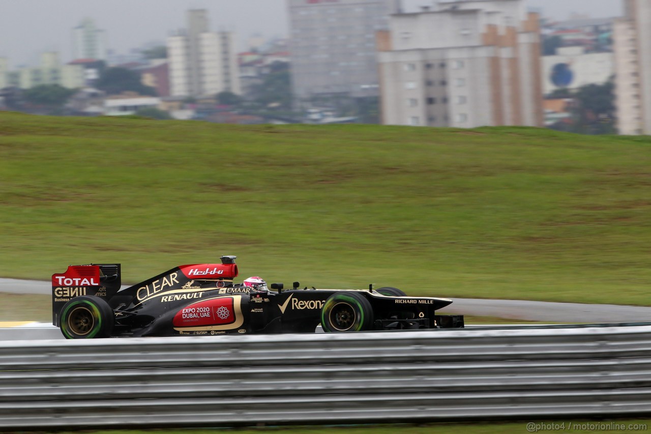 GP BRASILE, 22.11.2013- Prove Libere 1, Heikki Kovalainen (FIN) Lotus F1 Team E21  