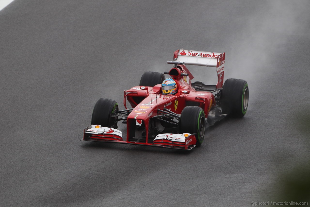 GP BRASILE, 22.11.2013- Prove Libere 1, Fernando Alonso (ESP) Ferrari F138 