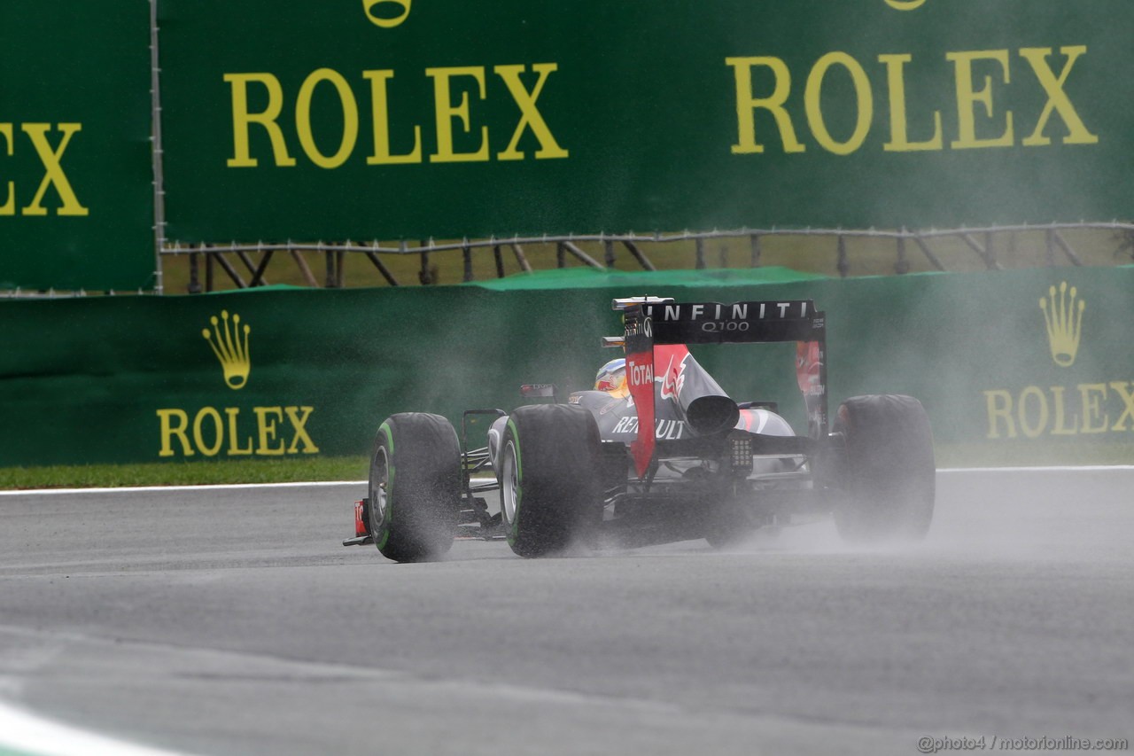 GP BRASILE, 22.11.2013- Prove Libere 1, Sebastian Vettel (GER) Red Bull Racing RB9 