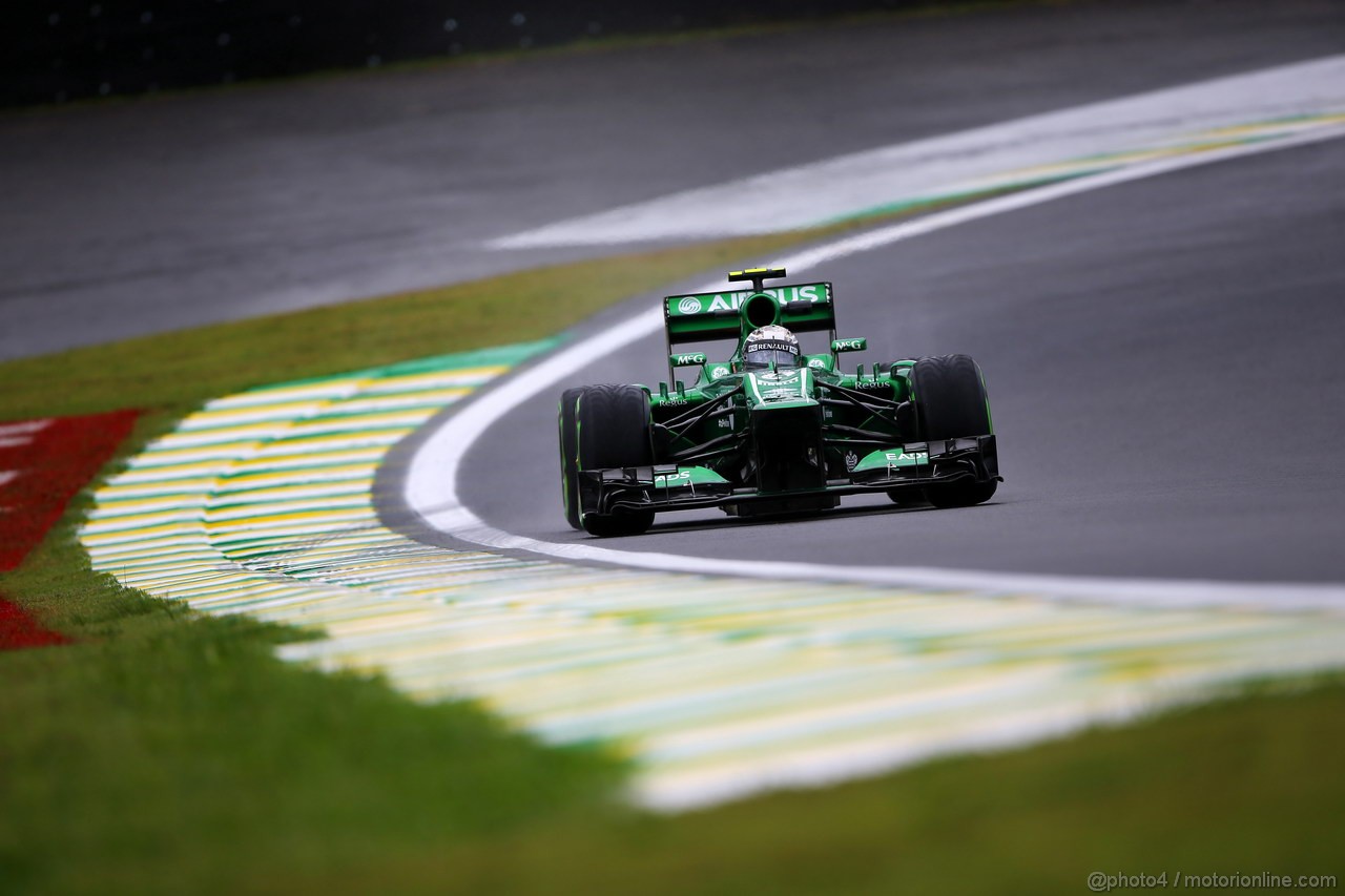 GP BRASILE, 22.11.2013- Prove Libere 1, Giedo Van der Garde (NED), Caterham F1 Team CT03 