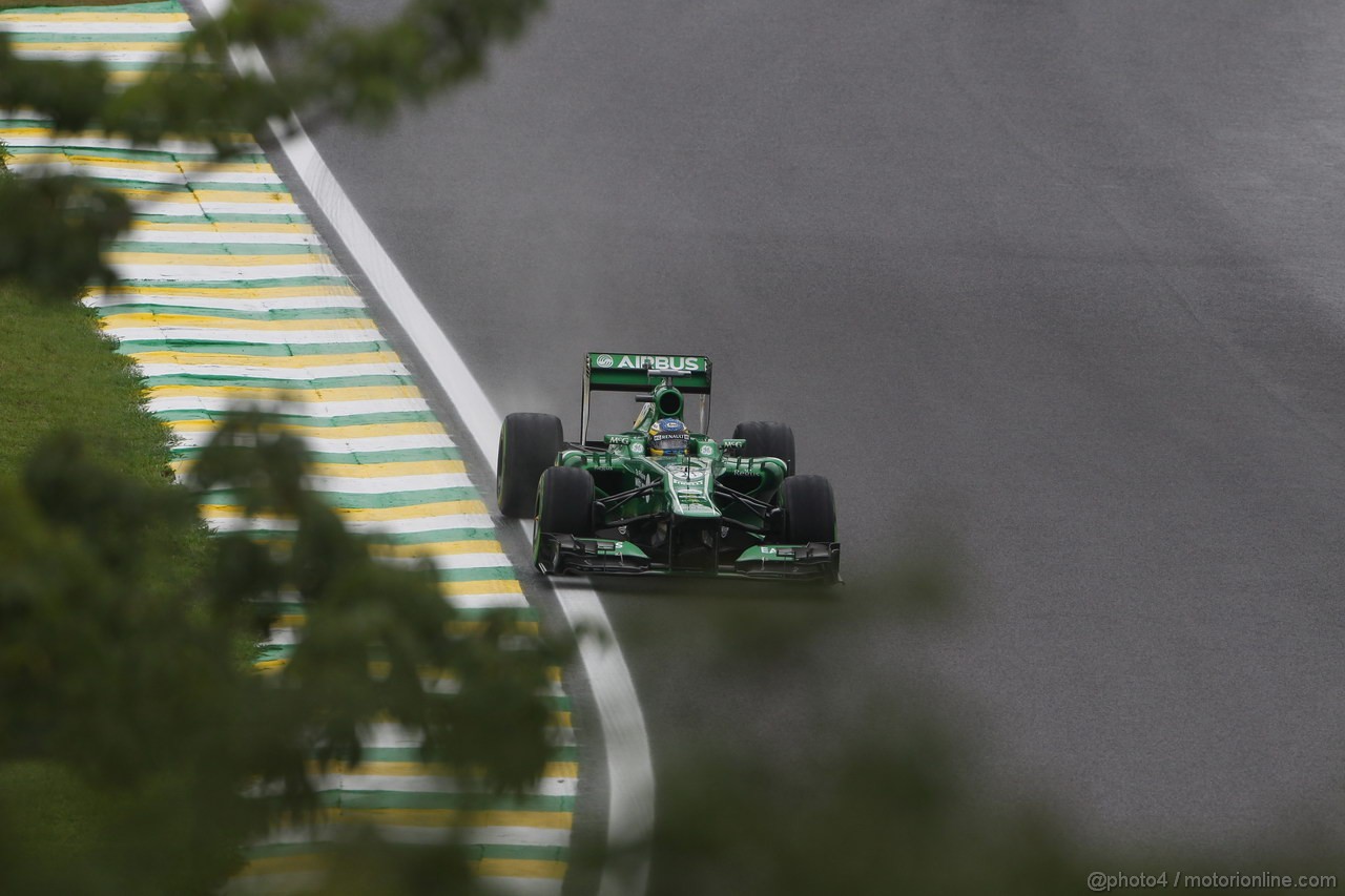 GP BRASILE, 22.11.2013- Prove Libere 1, Charles Pic (FRA) Caterham F1 Team CT03 