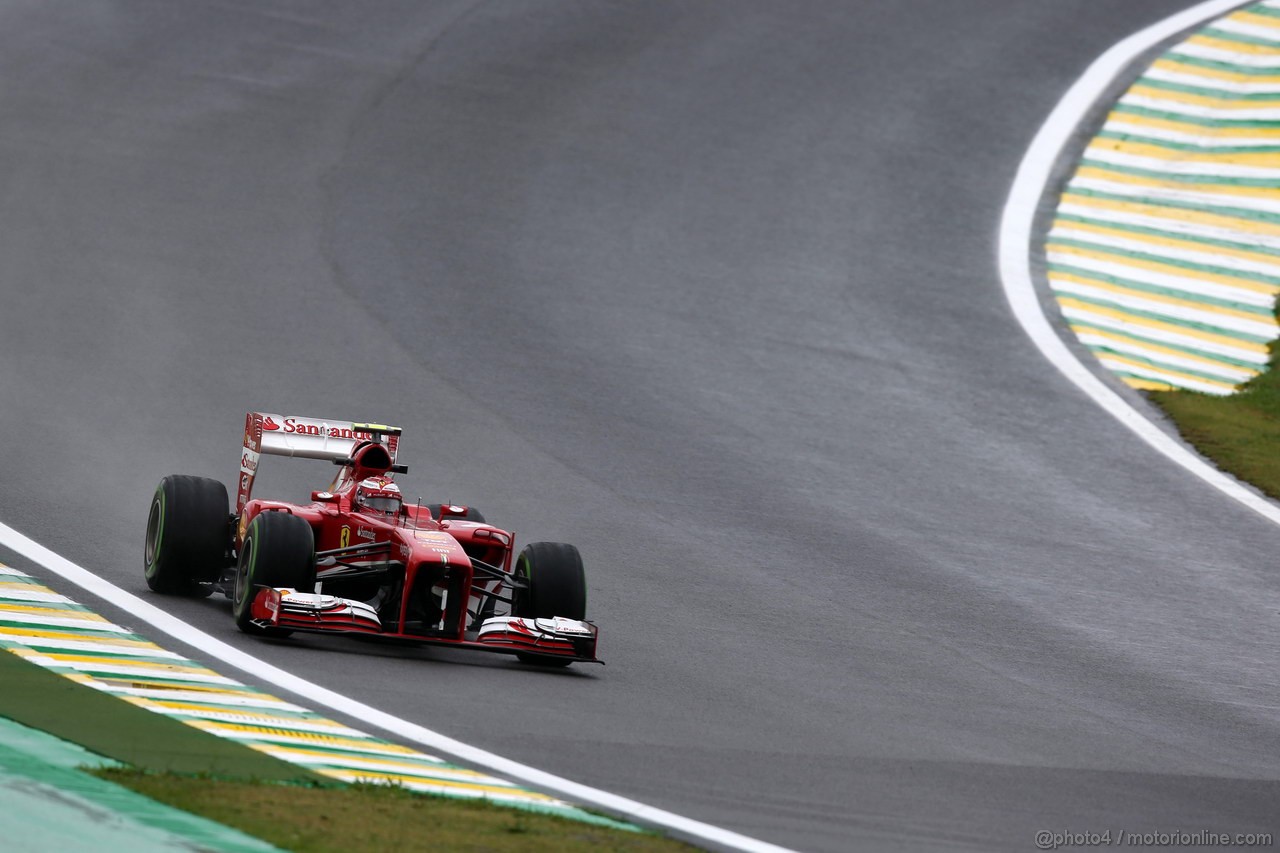 GP BRASILE, 22.11.2013- Prove Libere 1, Felipe Massa (BRA) Ferrari F138 