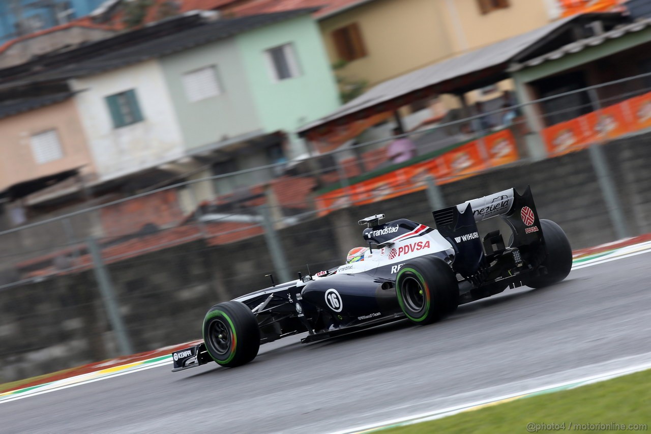 GP BRASILE, 22.11.2013- Prove Libere 1, Pastor Maldonado (VEN) Williams F1 Team FW35 