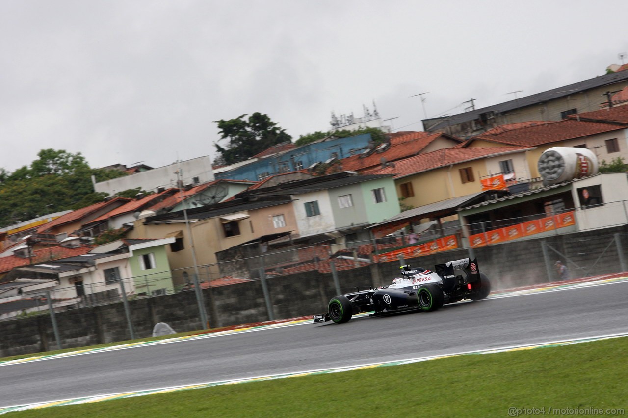 GP BRASILE, 22.11.2013- Prove Libere 1, Valtteri Bottas (FIN), Williams F1 Team FW35 