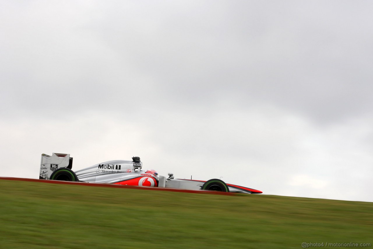 GP BRASILE, 22.11.2013- Prove Libere 1, Jenson Button (GBR) McLaren Mercedes MP4-28 