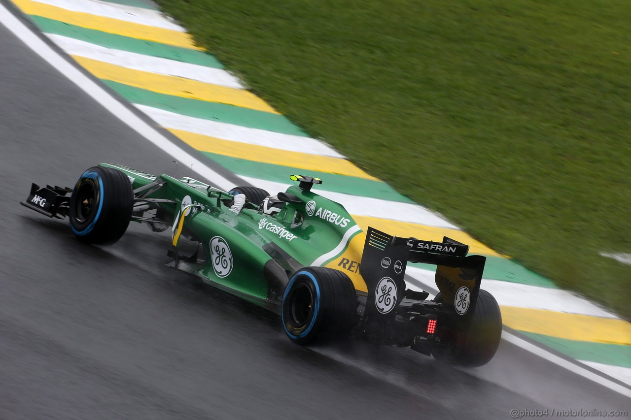 GP BRASILE, 22.11.2013- Prove Libere 2, Giedo Van der Garde (NED), Caterham F1 Team CT03 