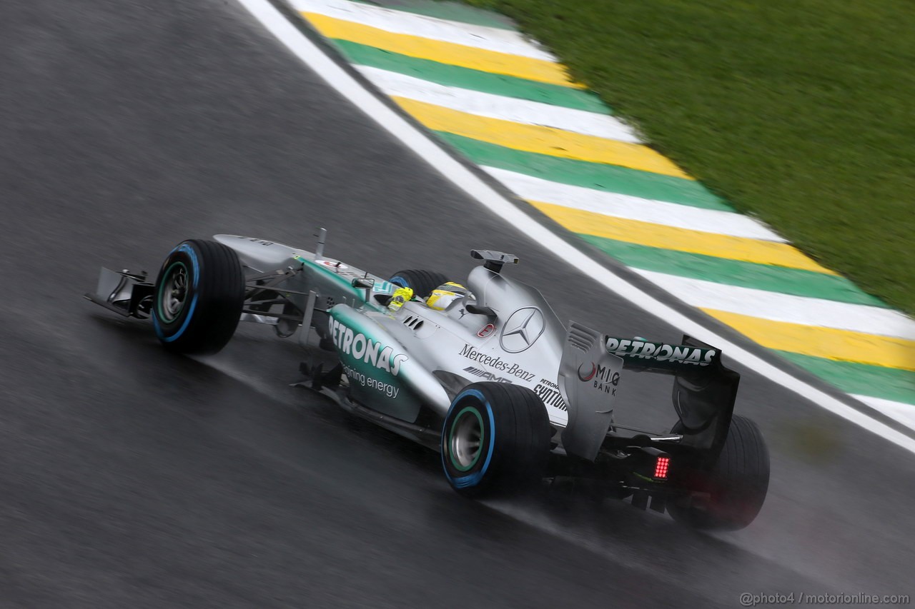 GP BRASILE, 22.11.2013- Prove Libere 2, Nico Rosberg (GER) Mercedes AMG F1 W04
