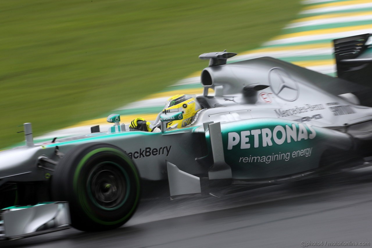 GP BRASILE, 22.11.2013- Prove Libere 2, Nico Rosberg (GER) Mercedes AMG F1 W04 