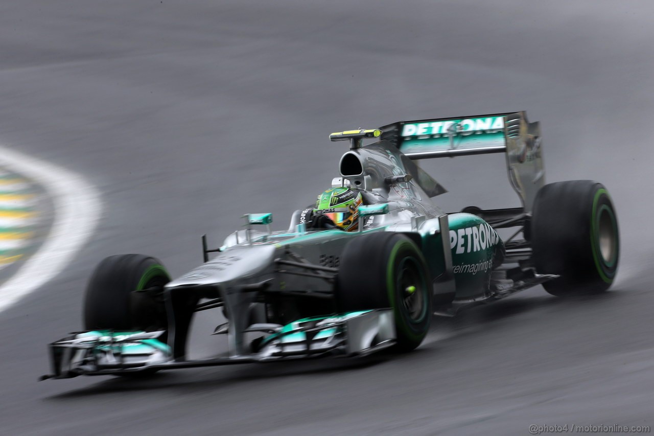 GP BRASILE, 22.11.2013- Prove Libere 2, Lewis Hamilton (GBR) Mercedes AMG F1 W04 