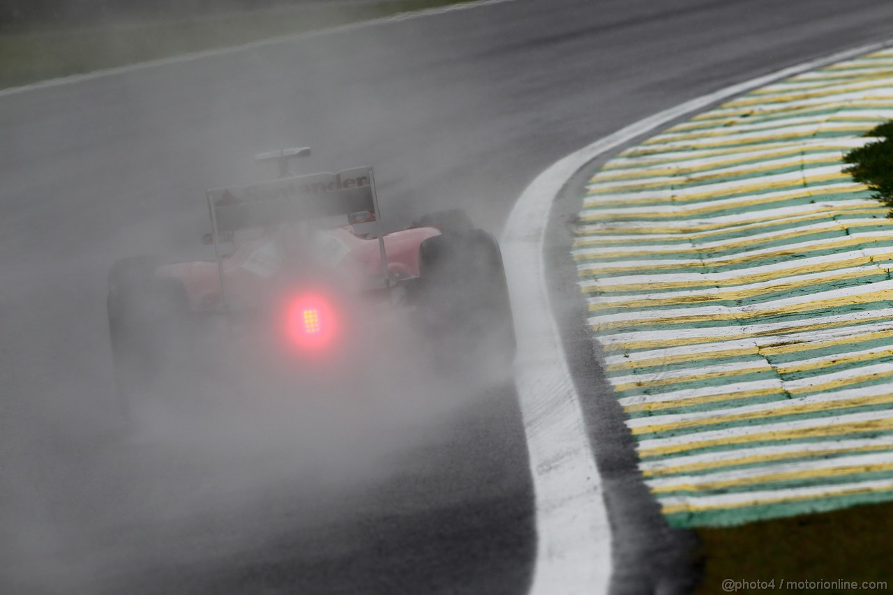 GP BRASILE, 22.11.2013- Prove Libere 2, Fernando Alonso (ESP) Ferrari F138 