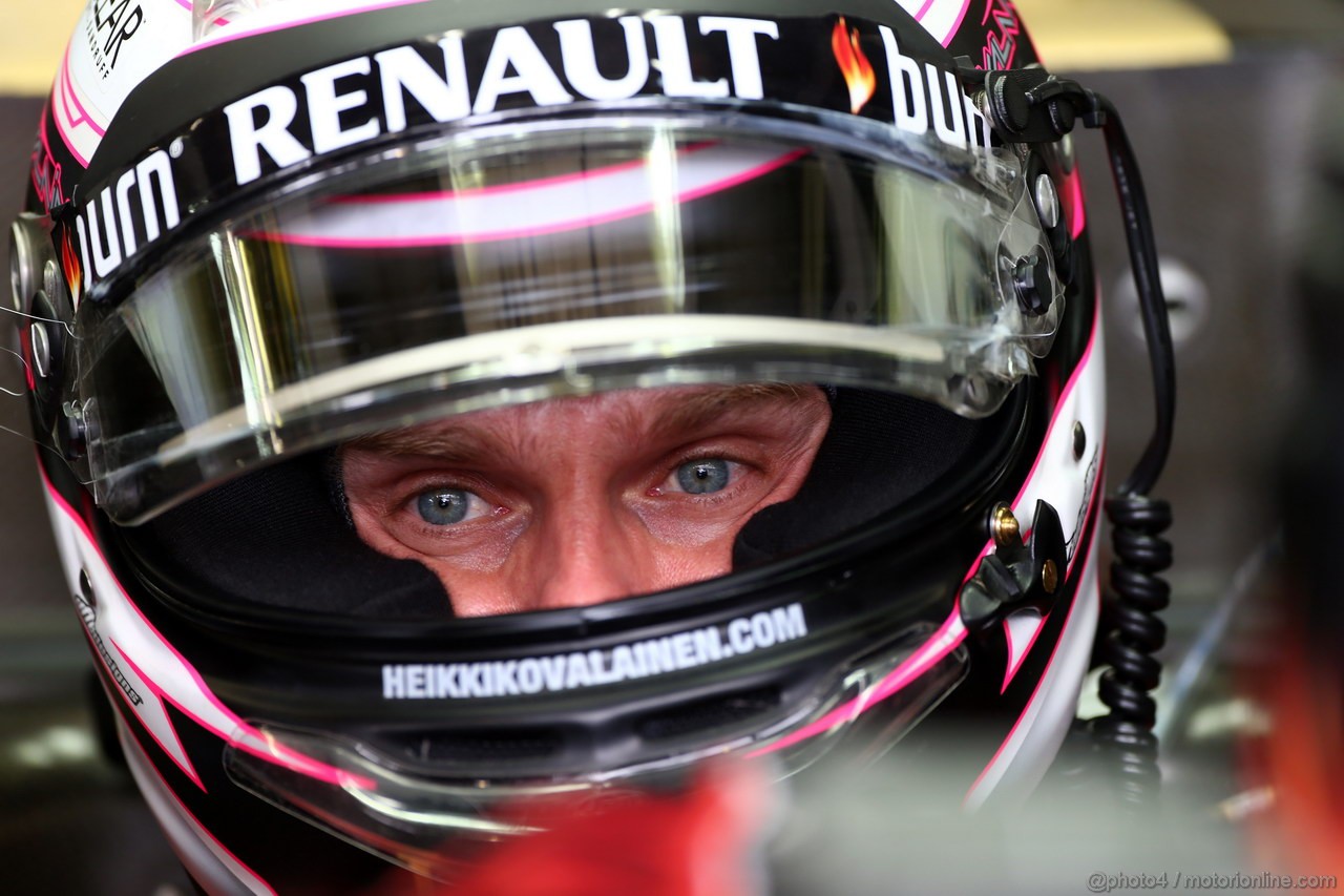 GP BRASILE, 22.11.2013- Prove Libere 2, Heikki Kovalainen (FIN) Lotus F1 Team E21  