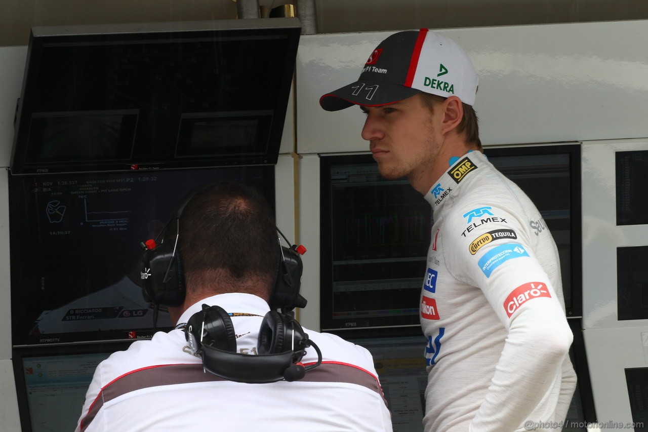 GP BRASILE, 22.11.2013- Prove Libere 2, Nico Hulkenberg (GER) Sauber F1 Team C32 