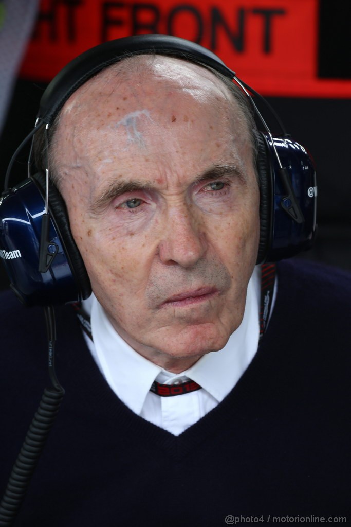 GP BRASILE, 22.11.2013- Prove Libere 2, Sir Frank Williams(gbr),Team Principal Williams F1 Team 