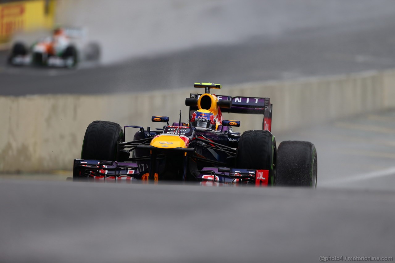 GP BRASILE, 22.11.2013- Prove Libere 2, Mark Webber (AUS) Red Bull Racing RB9 
