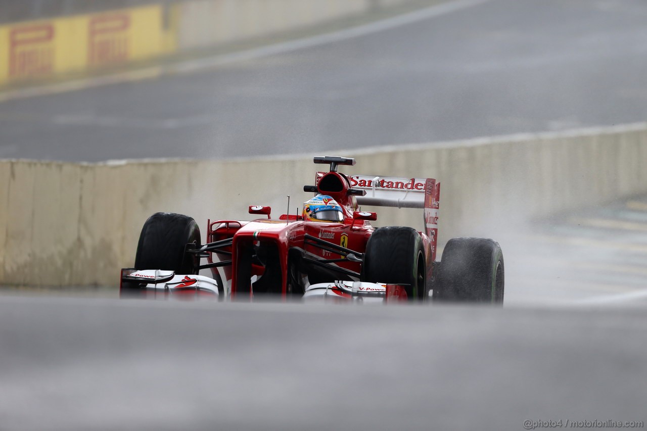 GP BRASILE, 22.11.2013- Prove Libere 2, Fernando Alonso (ESP) Ferrari F138 